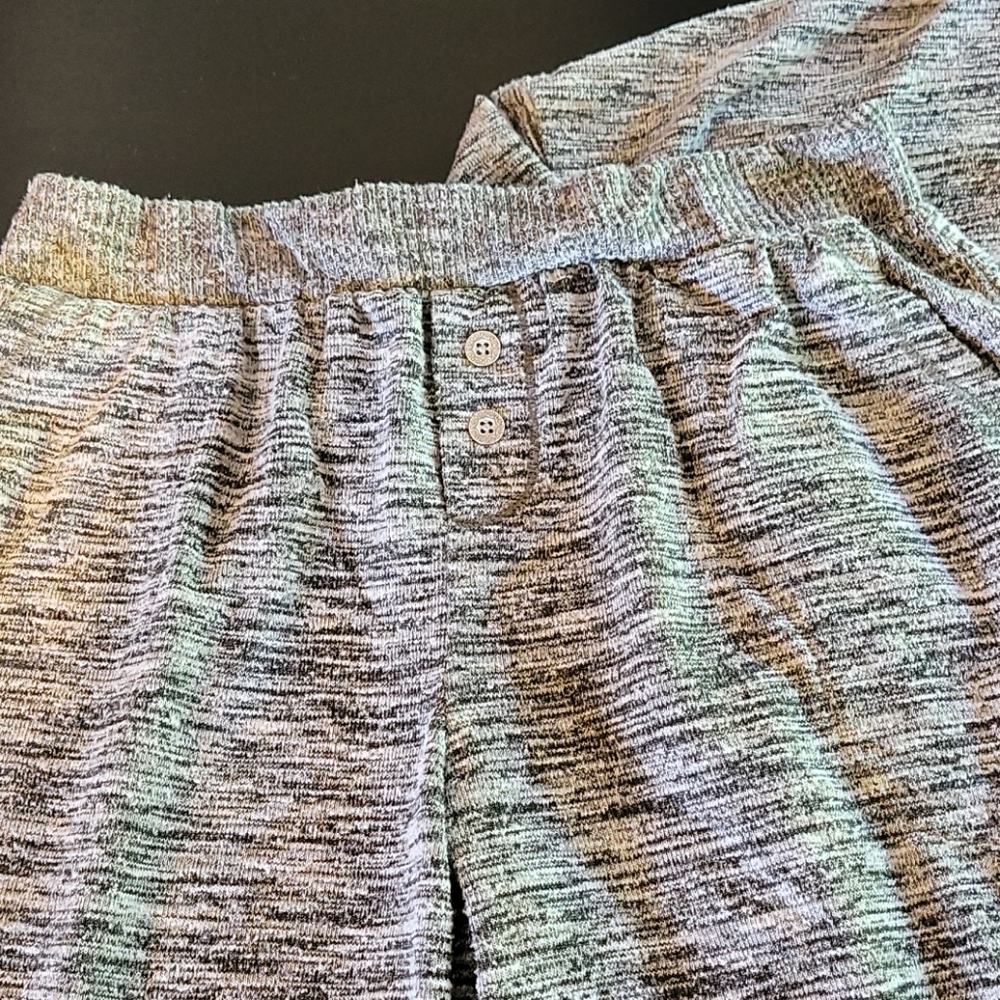 Cuddl Duds gray heather knit pajama set - Picture 2 of 5